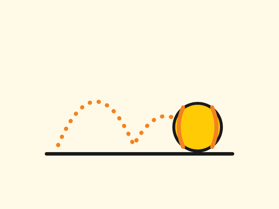 A bouncing ball