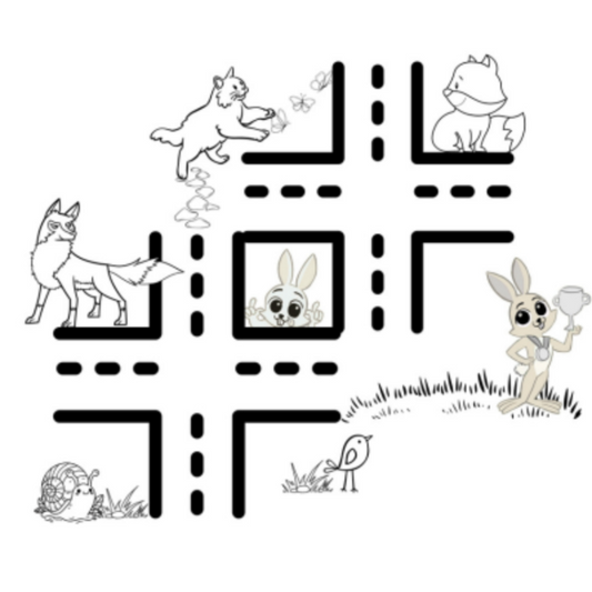 Large Coloring Sheet with Bunny